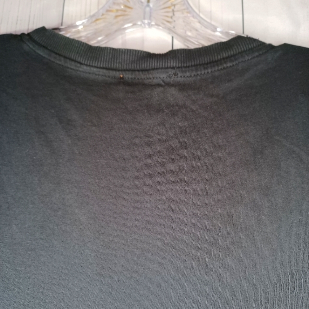Zara Black V-Neck relaxed short-sleeve casual boxy effortless cropped top - Picture 9 of 12